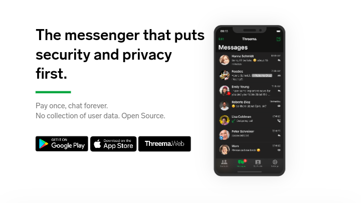best whatsapp alternatives: threema