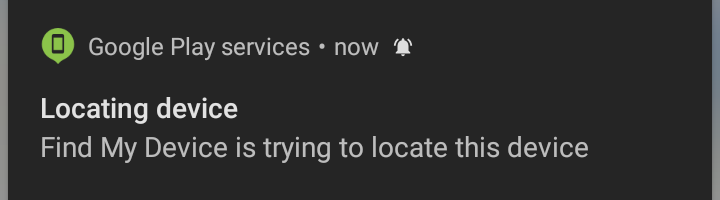 Find My Device is Locating Device