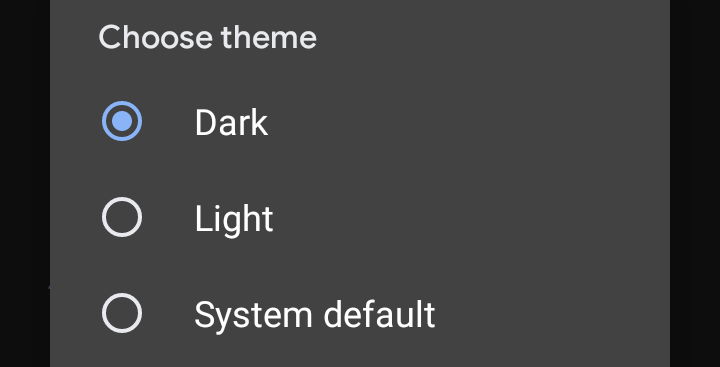 Dark theme on Google Drive