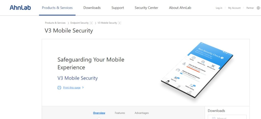 Best antivirus app for Android - AhnLab V3 Mobile Security