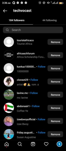 How your followers list is ordered