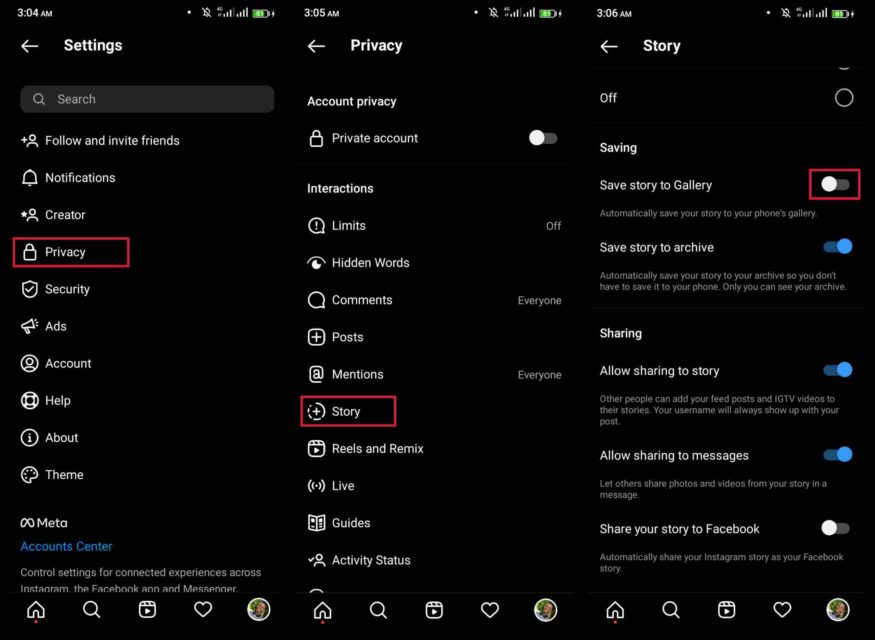 How to stop Instagram from saving stories to camera roll